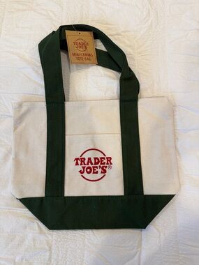 Trader Joe’s Green  Mini Canvas Tote Bag